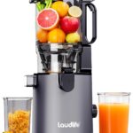 Cold Press Juicer Machine, 5.9″ Wide Feed Chute Juice Extractor, 80 oz Large Hopper, Easy to Clean & High Juice Yield, BPA Free, Slow Masticating Juicer for Whole Fruits & Vegetables