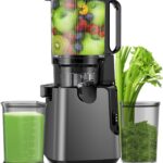 Juicer Machines with 5.8″ Large Feed Chute, Cold Press Juicer for Whole Vegetables and Fruits 400W, Slow Masticating juicer Easy to Clean Juice Extractor Machine High Juice Yield